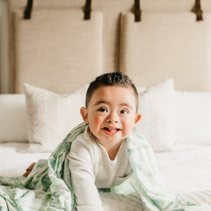Knit Swaddle Blanket by Copper Pearl at $31.88! Shop now at Nestled by Snuggle Bugz for Nursery & Decor.