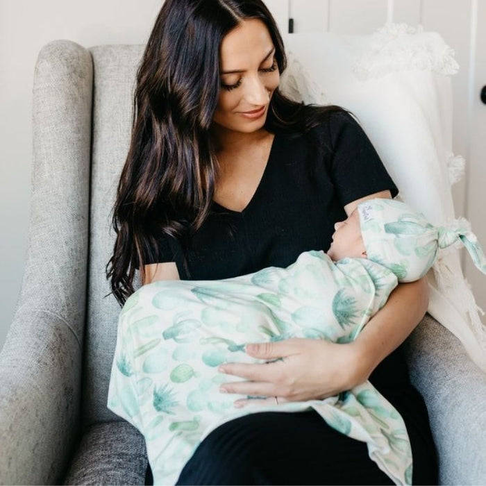 Knit Swaddle Blanket by Copper Pearl at $31.88! Shop now at Nestled by Snuggle Bugz for Nursery & Decor.