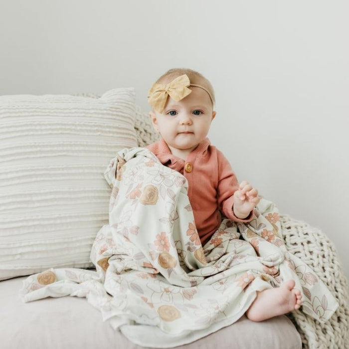 Knit Swaddle Blanket by Copper Pearl at $31.88! Shop now at Nestled by Snuggle Bugz for Nursery & Decor.