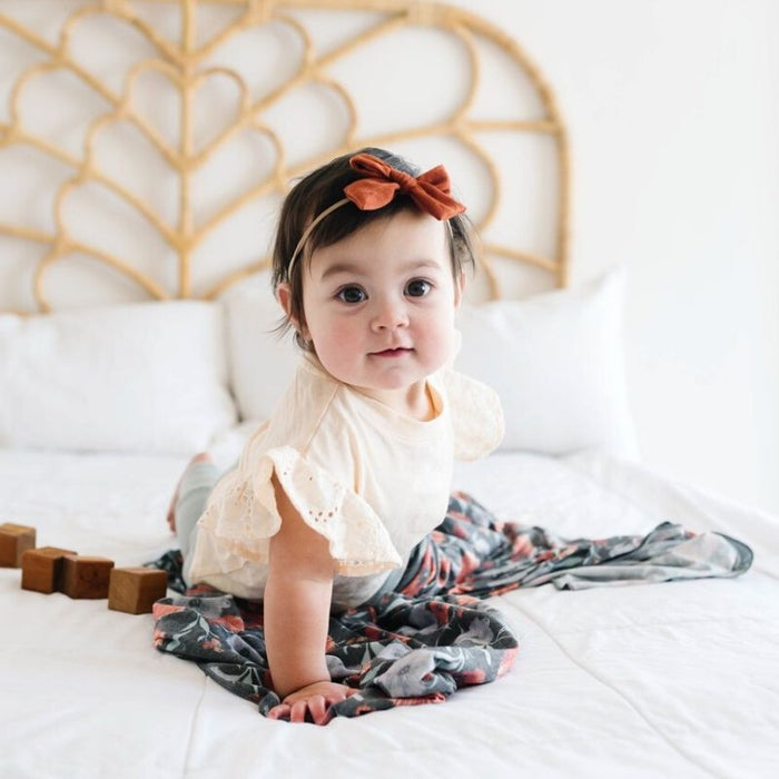 Knit Swaddle Blanket by Copper Pearl at $31.88! Shop now at Nestled by Snuggle Bugz for Nursery & Decor.