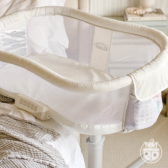 BassiNest Swivel Sleeper- Premiere - Pebble by HALO at $349.99! Shop now at Nestled by Snuggle Bugz for Nursery & Décor.