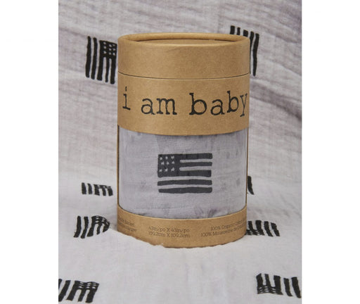 Muslin Swaddle - American Black/Grey by I Am Baby at $19.19! Shop now at Nestled by Snuggle Bugz for Nursery & Decor.