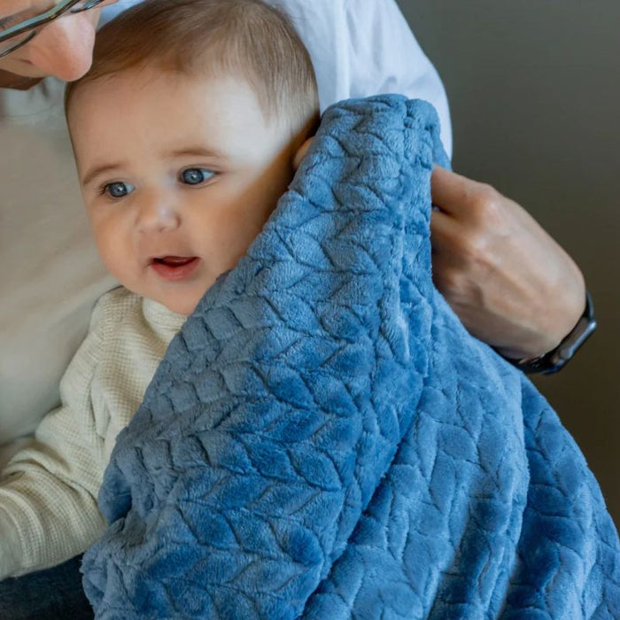 Jacquard Flannel Blanket by Juddlies at $44.99! Shop now at Nestled by Snuggle Bugz for Nursery & Décor.