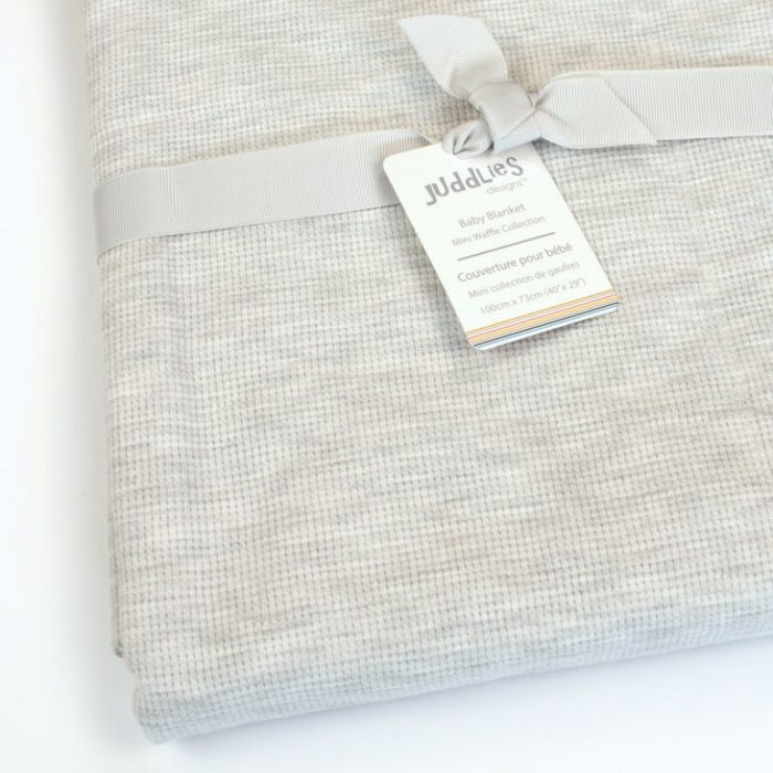 Mini Waffle Baby Blanket by Juddlies at $39.99! Shop now at Nestled by Snuggle Bugz for Nursery & Décor.