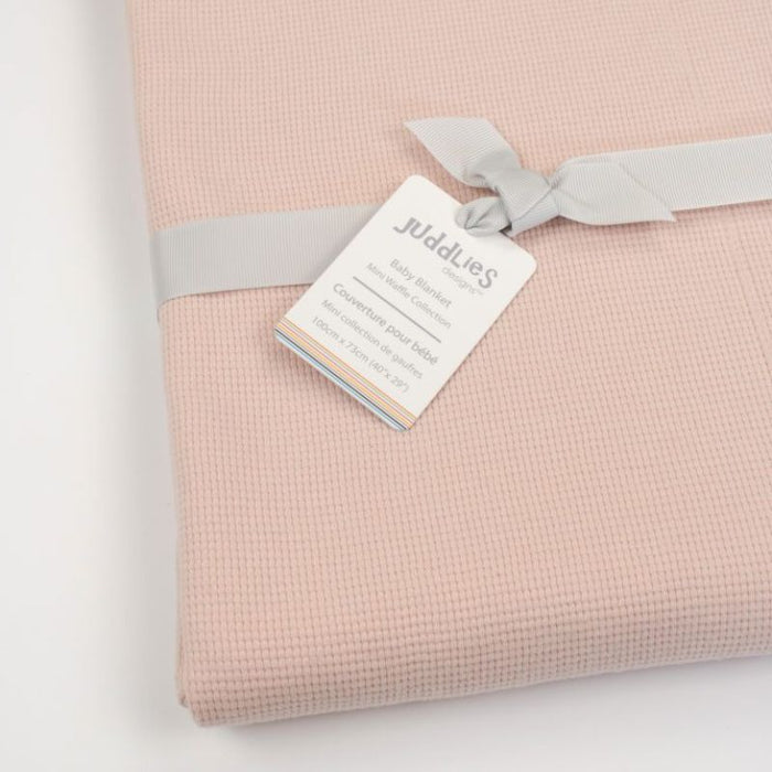 Mini Waffle Baby Blanket by Juddlies at $39.99! Shop now at Nestled by Snuggle Bugz for Nursery & Décor.