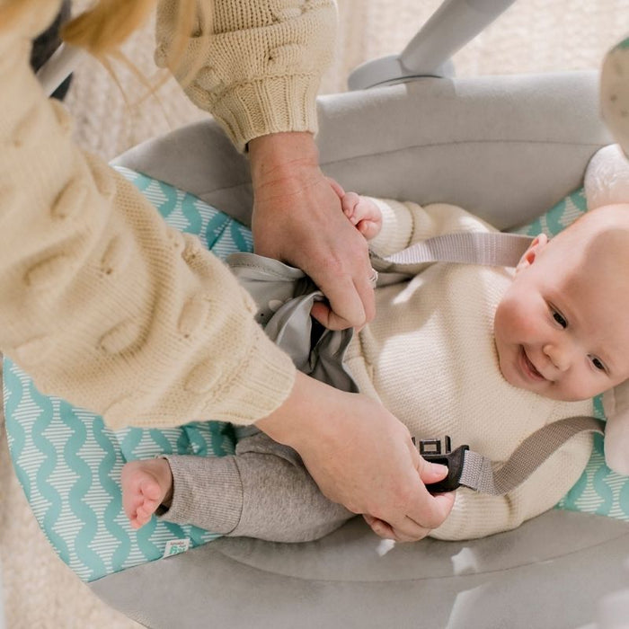 Swingity Swing Easy-Fold Portable Swing – Goji by Ingenuity at $89.99! Shop now at Nestled by Snuggle Bugz for Gear.