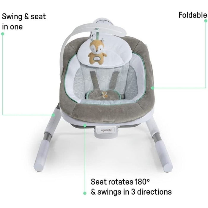 Anyway Sway Power Adapt Dual-Direction Portable Swing – Ray by Ingenuity at $142.88! Shop now at Nestled by Snuggle Bugz for Gear.