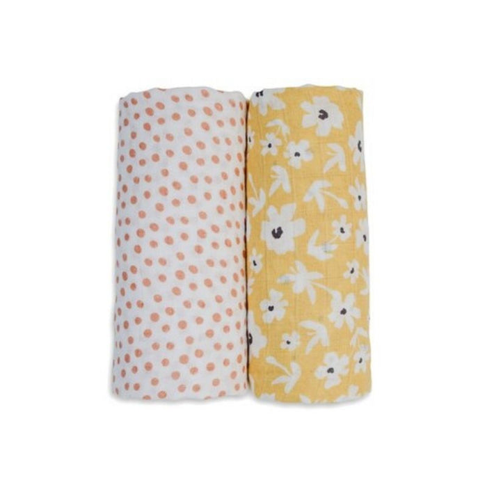 Cotton Swaddles - 2 Pack by Lulujo at $27.88! Shop now at Nestled by Snuggle Bugz for Nursery & Decor.