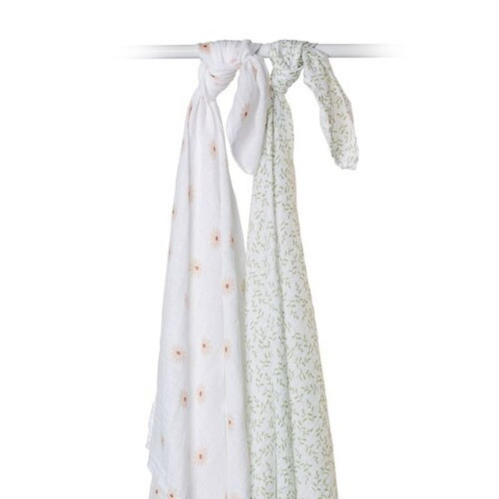 Cotton Swaddles - 2 Pack by Lulujo at $27.88! Shop now at Nestled by Snuggle Bugz for Nursery & Decor.