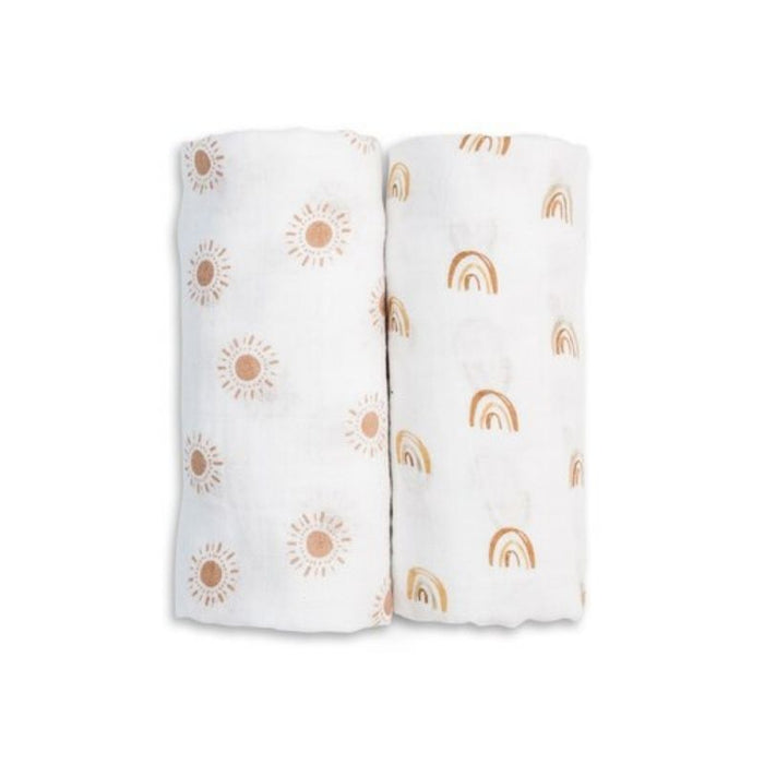 Cotton Swaddles - 2 Pack by Lulujo at $27.88! Shop now at Nestled by Snuggle Bugz for Nursery & Decor.