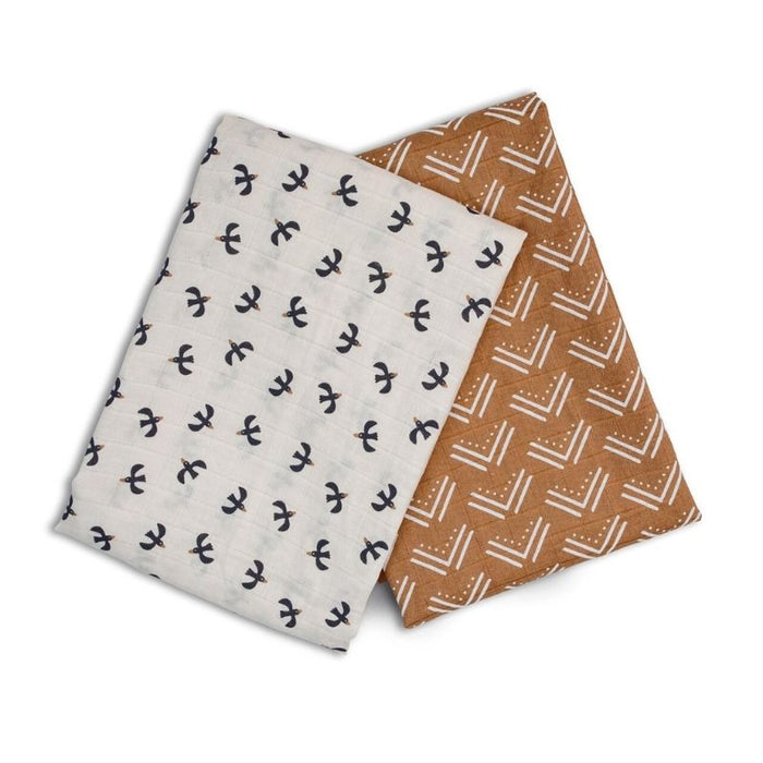 Cotton Swaddles - 2 Pack by Lulujo at $27.88! Shop now at Nestled by Snuggle Bugz for Nursery & Decor.