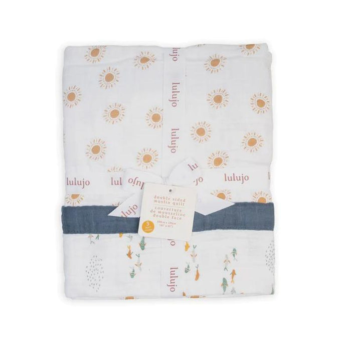 Reversible Muslin Blanket by Lulujo at $54.99! Shop now at Nestled by Snuggle Bugz for Nursery & Décor.