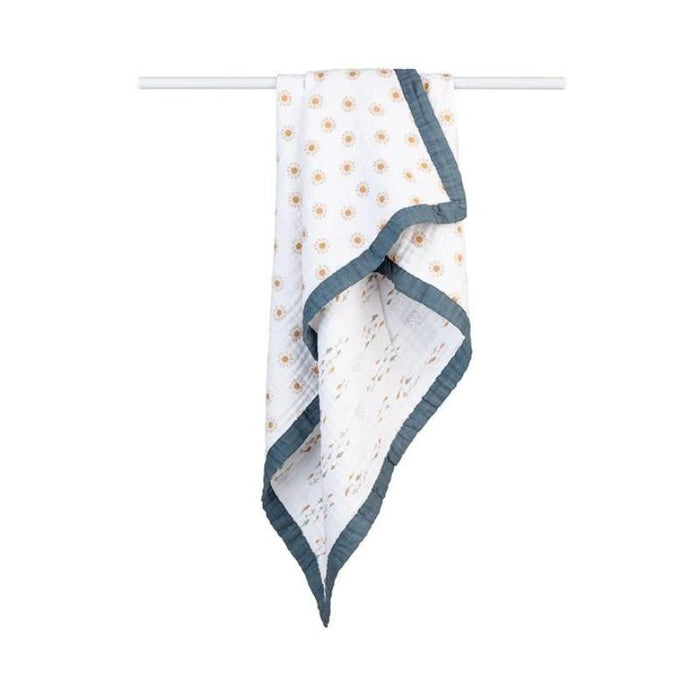 Reversible Muslin Blanket by Lulujo at $54.99! Shop now at Nestled by Snuggle Bugz for Nursery & Décor.
