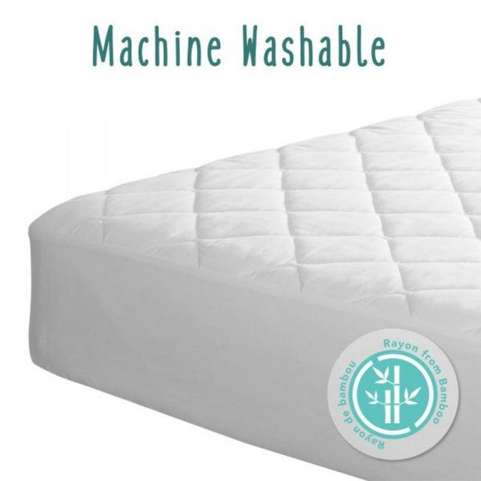 Bamboo Crib Mattress Protector by Baby Works at $29.99! Shop now at Nestled by Snuggle Bugz for Nursery & Décor.