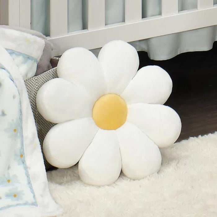 Sweet Daisy White Flower Decorative Pillow by Lambs & Ivy at $32.99! Shop now at Nestled by Snuggle Bugz for Nursery & Décor.