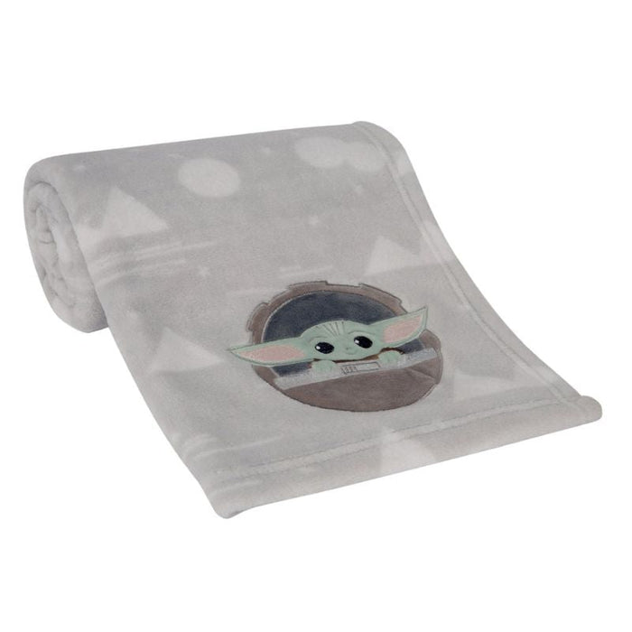 The Child/Baby Yoda Gray Fleece Baby Blanket by Lambs & Ivy at $39.99! Shop now at Nestled by Snuggle Bugz for Nursery & Décor.