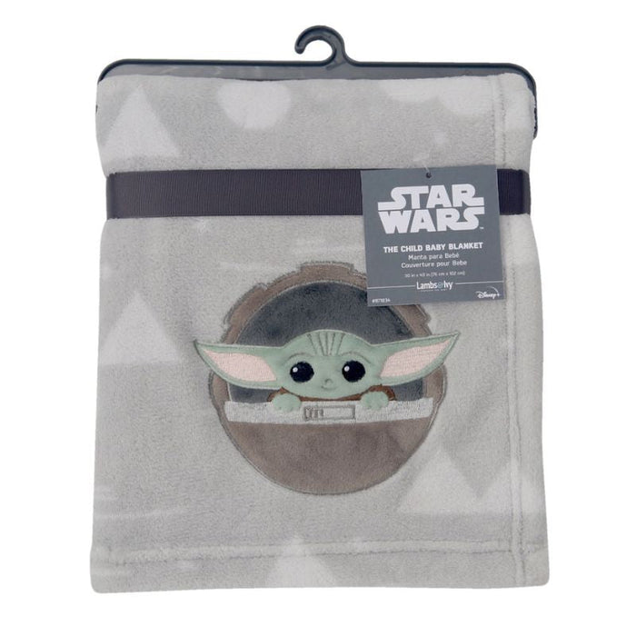 The Child/Baby Yoda Gray Fleece Baby Blanket by Lambs & Ivy at $39.99! Shop now at Nestled by Snuggle Bugz for Nursery & Décor.
