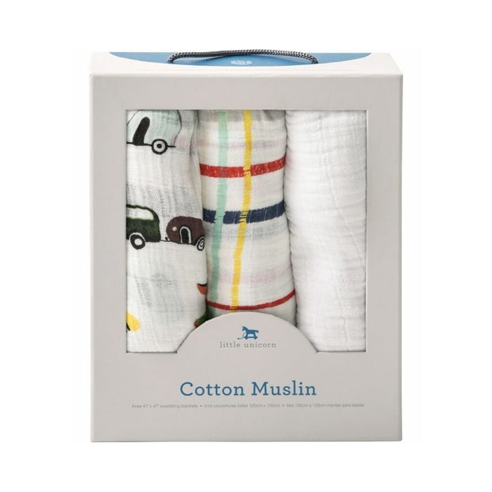 Muslin Swaddle - 3 Pack by Little Unicorn at $41.88! Shop now at Nestled by Snuggle Bugz for Nursery & Decor.