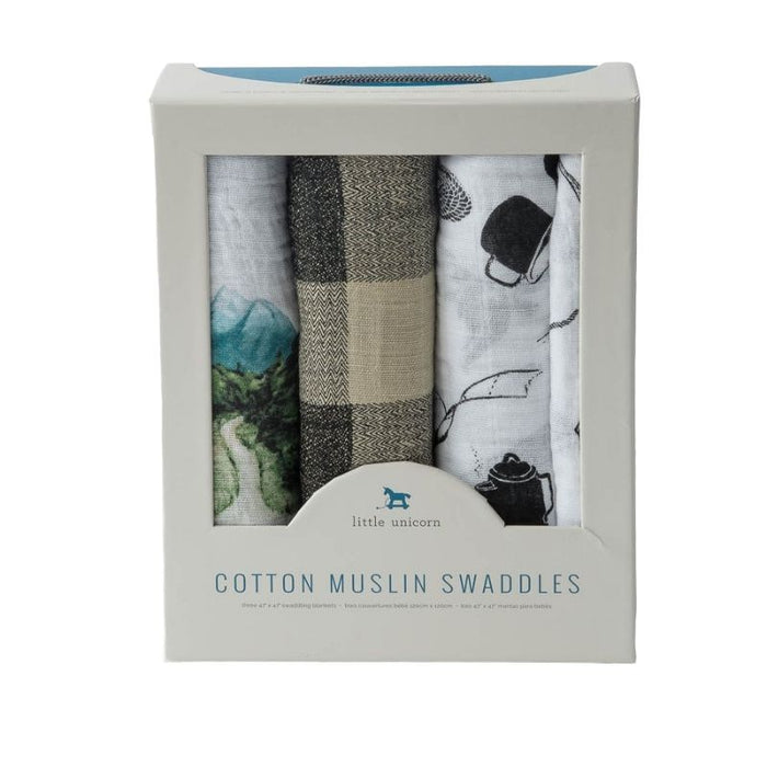 Muslin Swaddle - 3 Pack by Little Unicorn at $41.88! Shop now at Nestled by Snuggle Bugz for Nursery & Decor.