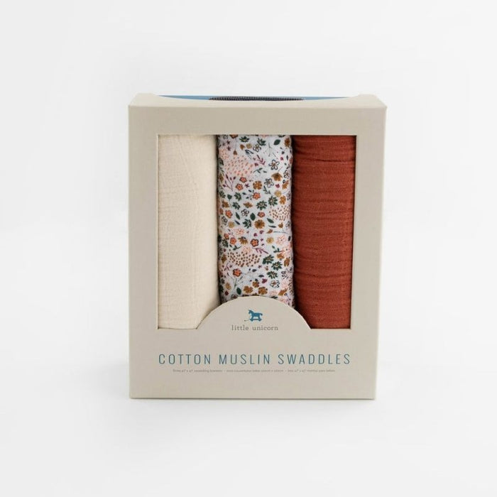 Muslin Swaddle - 3 Pack by Little Unicorn at $41.88! Shop now at Nestled by Snuggle Bugz for Nursery & Decor.