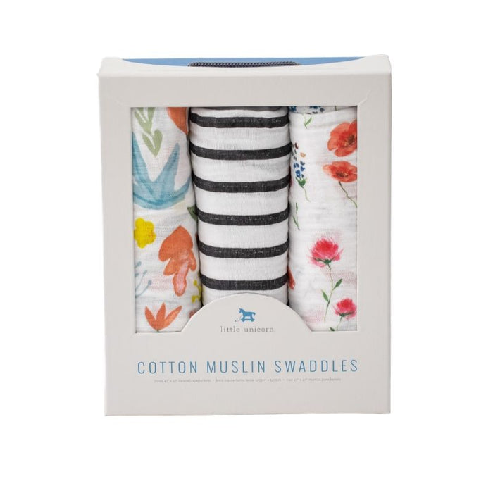 Muslin Swaddle - 3 Pack by Little Unicorn at $41.88! Shop now at Nestled by Snuggle Bugz for Nursery & Decor.