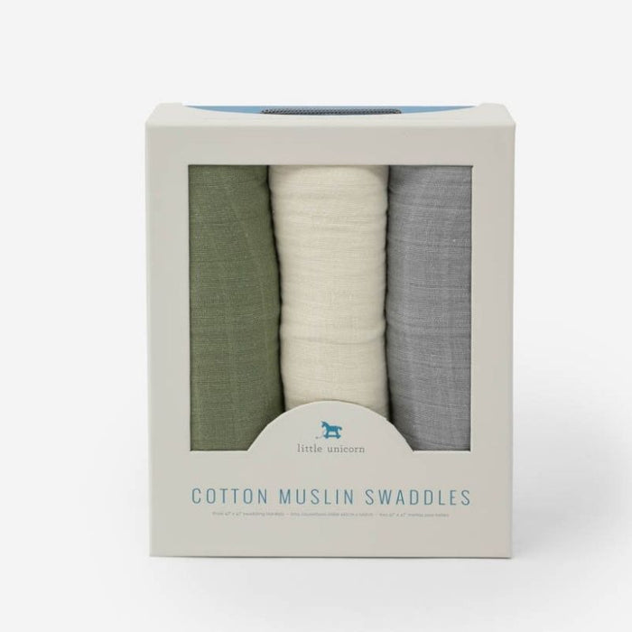 Muslin Swaddle - 3 Pack by Little Unicorn at $41.88! Shop now at Nestled by Snuggle Bugz for Nursery & Decor.