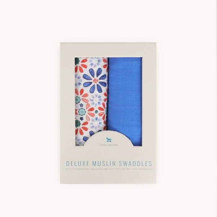 Muslin Deluxe Swaddle - 2 Pack by Little Unicorn at $42.99! Shop now at Nestled by Snuggle Bugz for Nursery & Decor.