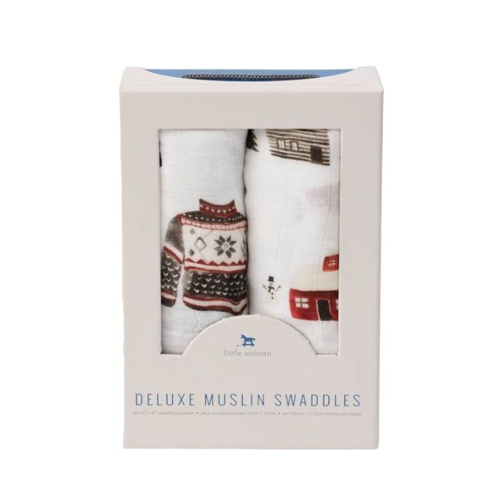 Muslin Deluxe Swaddle - 2 Pack by Little Unicorn at $42.99! Shop now at Nestled by Snuggle Bugz for Nursery & Decor.