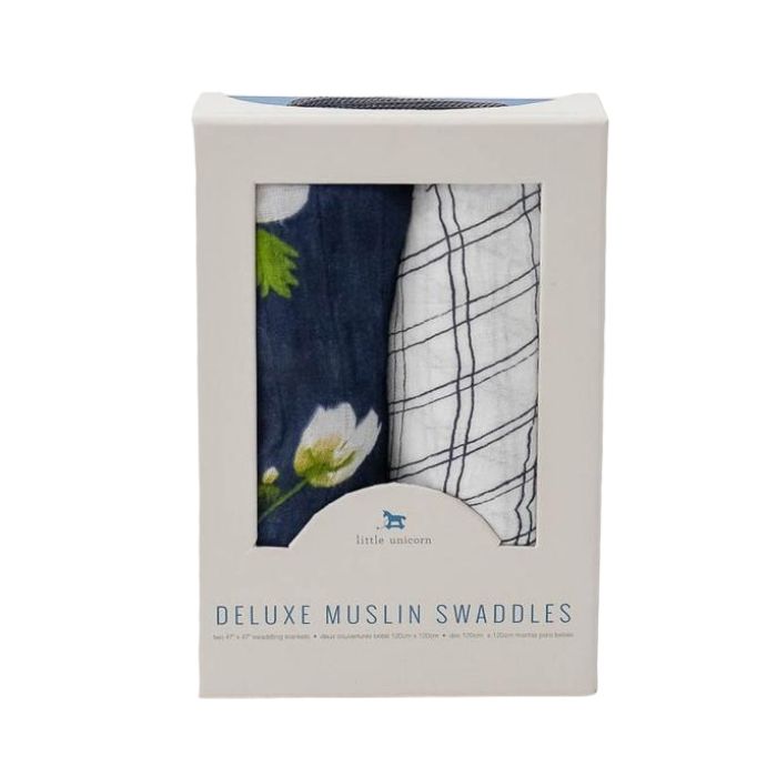 Muslin Deluxe Swaddle - 2 Pack by Little Unicorn at $42.99! Shop now at Nestled by Snuggle Bugz for Nursery & Decor.