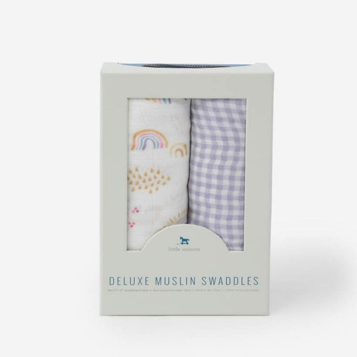 Muslin Deluxe Swaddle - 2 Pack by Little Unicorn at $42.99! Shop now at Nestled by Snuggle Bugz for Nursery & Decor.