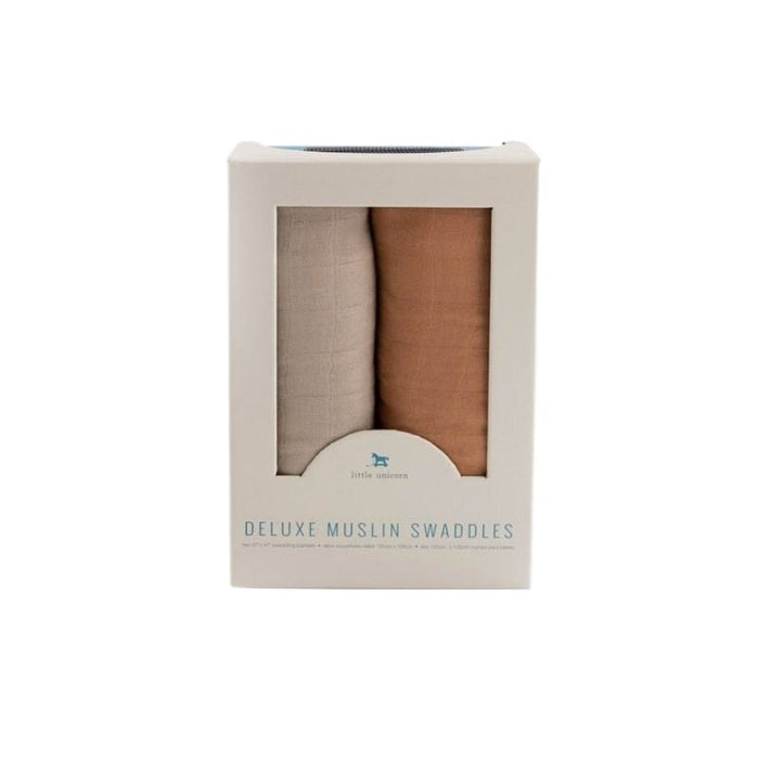 Muslin Deluxe Swaddle - 2 Pack by Little Unicorn at $42.99! Shop now at Nestled by Snuggle Bugz for Nursery & Decor.