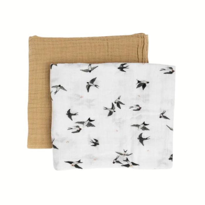 Organic Cotton Muslin Swaddle Blanket - 2 Pack by Little Unicorn at $38.39! Shop now at Nestled by Snuggle Bugz for Nursery & Decor.