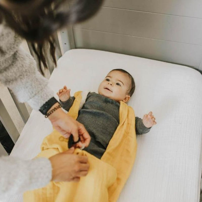 Cotton Muslin Sleep Bag 1.1 Tog by Little Unicorn at $43.96! Shop now at Nestled by Snuggle Bugz for Nursery & Decor.