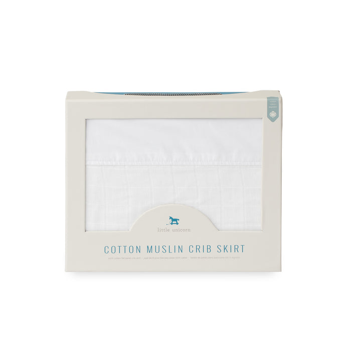 Cotton Muslin Crib Skirt by Little Unicorn at $31.88! Shop now at Nestled by Snuggle Bugz for Nursery & Décor.