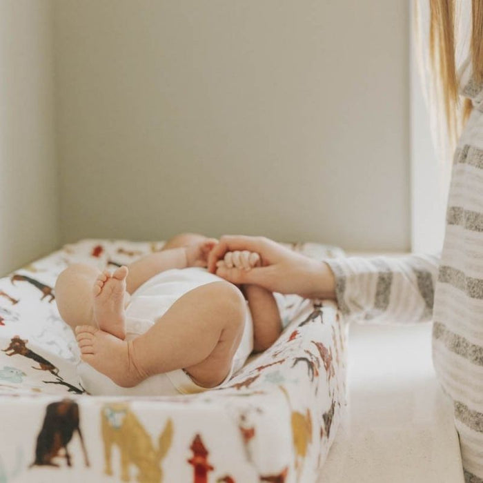 Cotton Muslin Changing Pad Cover by Little Unicorn at $29.99! Shop now at Nestled by Snuggle Bugz for Nursery & Décor.