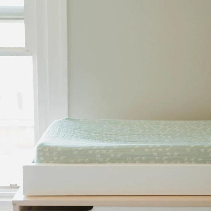 Cotton Muslin Changing Pad Cover by Little Unicorn at $29.99! Shop now at Nestled by Snuggle Bugz for Nursery & Décor.