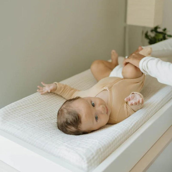 Cotton Muslin Changing Pad Cover by Little Unicorn at $29.99! Shop now at Nestled by Snuggle Bugz for Nursery & Décor.
