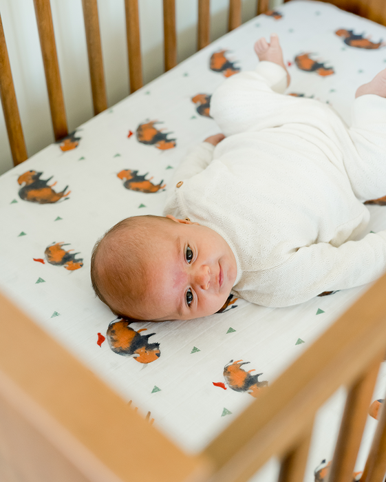 Cotton Muslin Mini Crib Sheets by Little Unicorn at $34.99! Shop now at Nestled by Snuggle Bugz for Nursery & Décor.