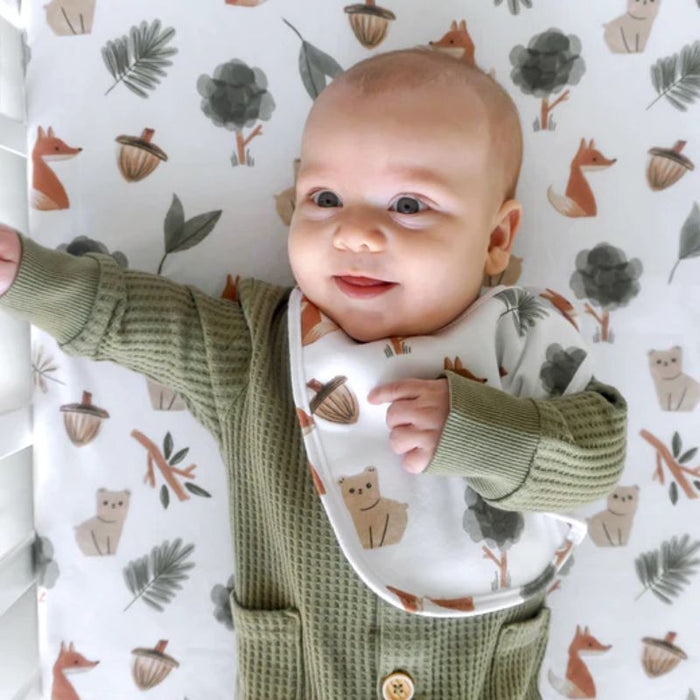 Fitted Cotton Crib Sheet by Living Textiles at $29.99! Shop now at Nestled by Snuggle Bugz for Nursery & Décor.