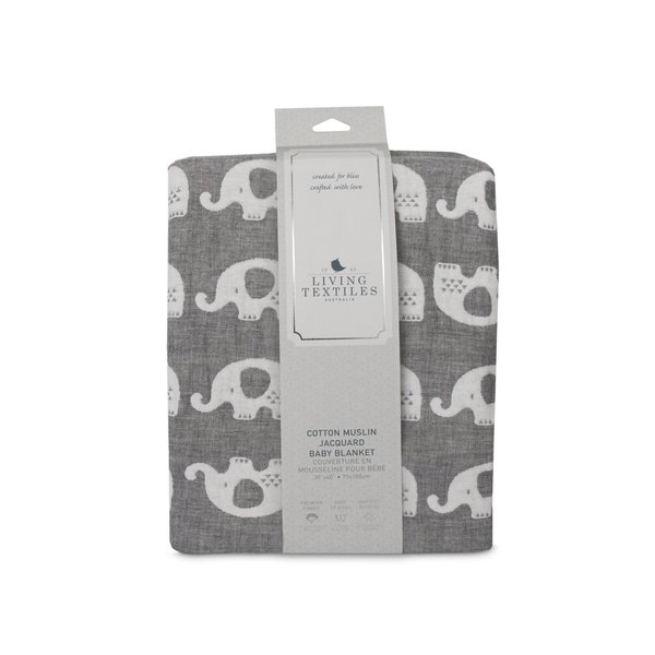 Muslin Jacquard Blanket by Living Textiles at $34.99! Shop now at Nestled by Snuggle Bugz for Nursery & Décor.