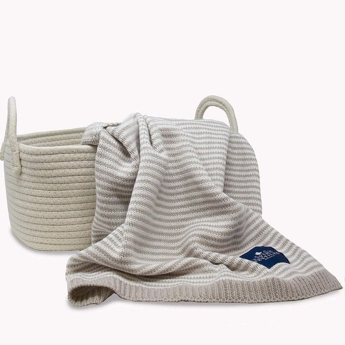 Striped Cotton Knit Blankets by Living Textiles at $34.99! Shop now at Nestled by Snuggle Bugz for Nursery & Décor.