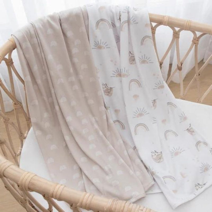 2 Pack Jersey Swaddle by Living Textiles at $39.99! Shop now at Nestled by Snuggle Bugz for Nursery & Decor.