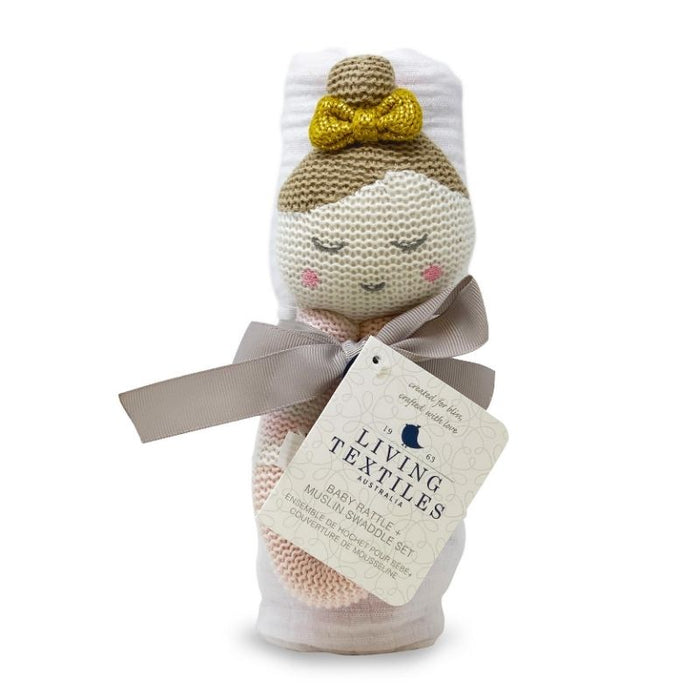Swaddle & Rattle Sets by Living Textiles at $19.99! Shop now at Nestled by Snuggle Bugz for Nursery & Decor.