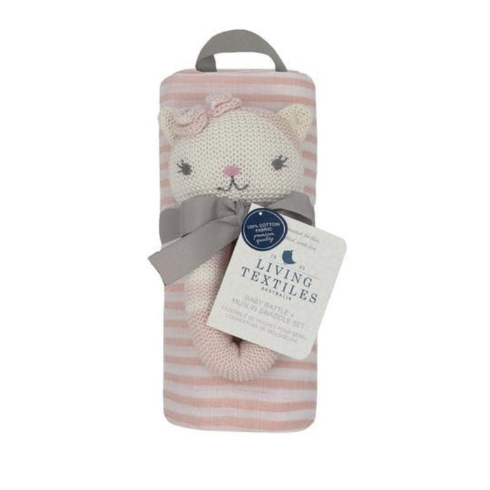 Swaddle & Rattle Sets by Living Textiles at $19.99! Shop now at Nestled by Snuggle Bugz for Nursery & Decor.