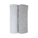 2 Pack Swaddle Blankets - Grey Marl + Grey Heathered Stripe by Lolli Living at $47.99! Shop now at Nestled by Snuggle Bugz for Nursery & Decor.