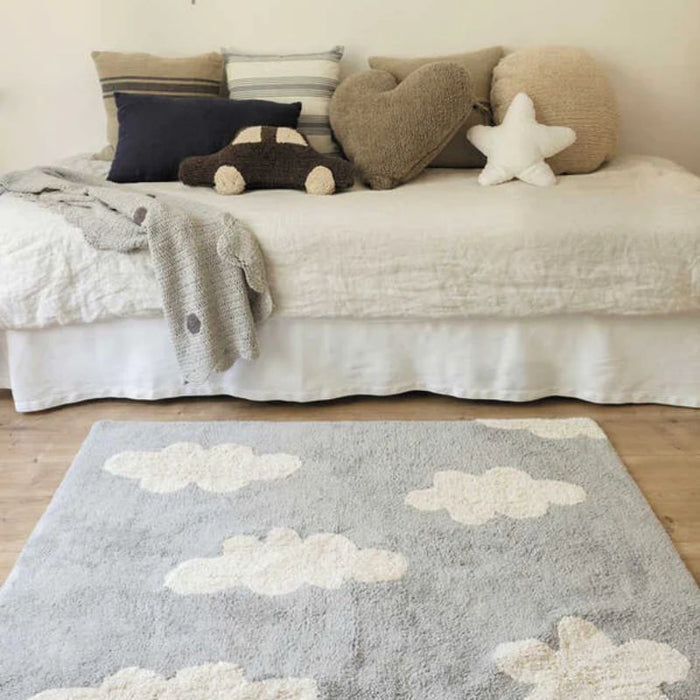 Machine Washable Rug - Clouds Grey by Lorena Canals at $224.99! Shop now at Nestled by Snuggle Bugz for Nursery & Décor.