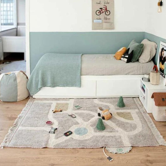 EcoCity Play Rug by Lorena Canals at $376.99! Shop now at Nestled by Snuggle Bugz for Nursery & Décor.