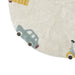 Eco-City Wheels Washable Round Area Rug by Lorena Canals at $194.99! Shop now at Nestled by Snuggle Bugz for Nursery & Décor.