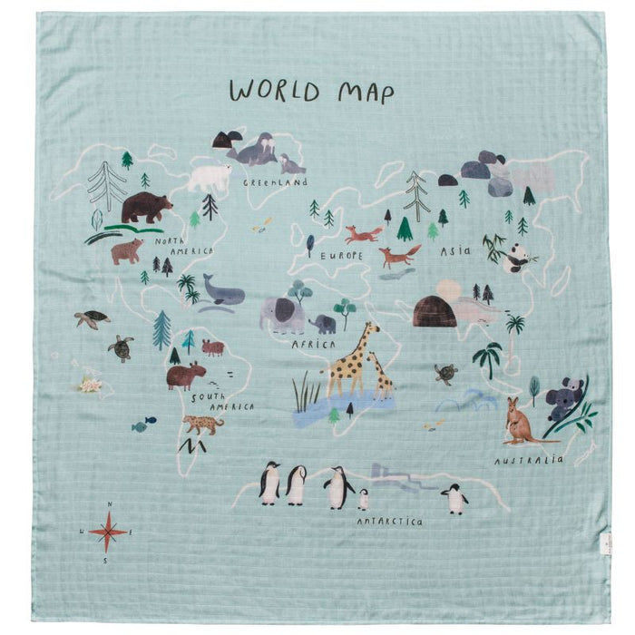 Luxe Muslin Swaddle - World Cities by LouLou Lollipop at $23.99! Shop now at Nestled by Snuggle Bugz for Nursery & Decor.