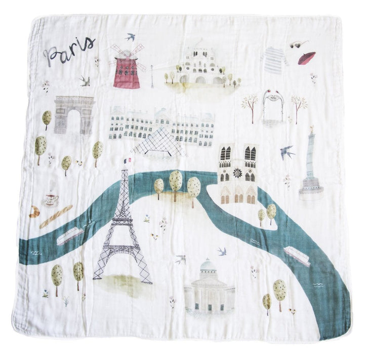 Luxe Muslin Swaddle - World Cities by LouLou Lollipop at $23.99! Shop now at Nestled by Snuggle Bugz for Nursery & Decor.